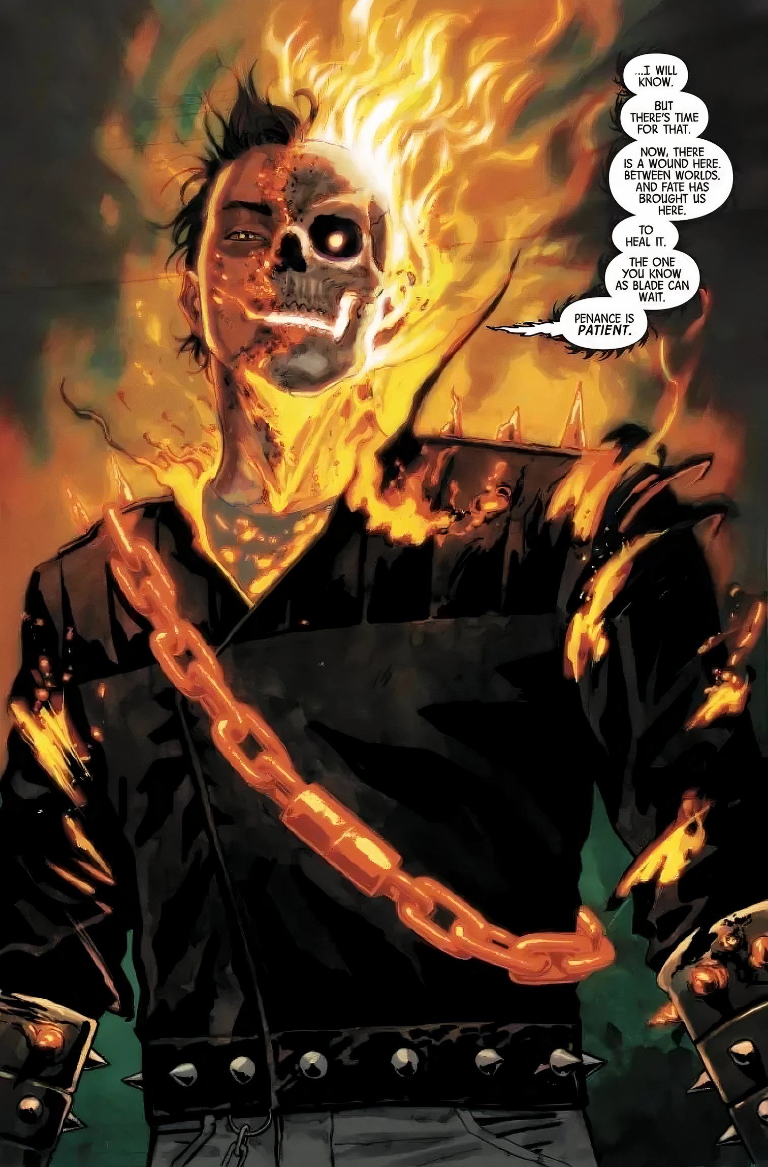 Danny Ketch e o Ghost Rider existem temporariamente simultaneamente.