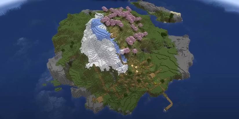 Minecraft Cherry Blossom Island Seed.