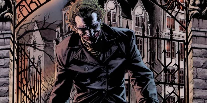 Comic book art: the Joker leaves Arkham Asylum