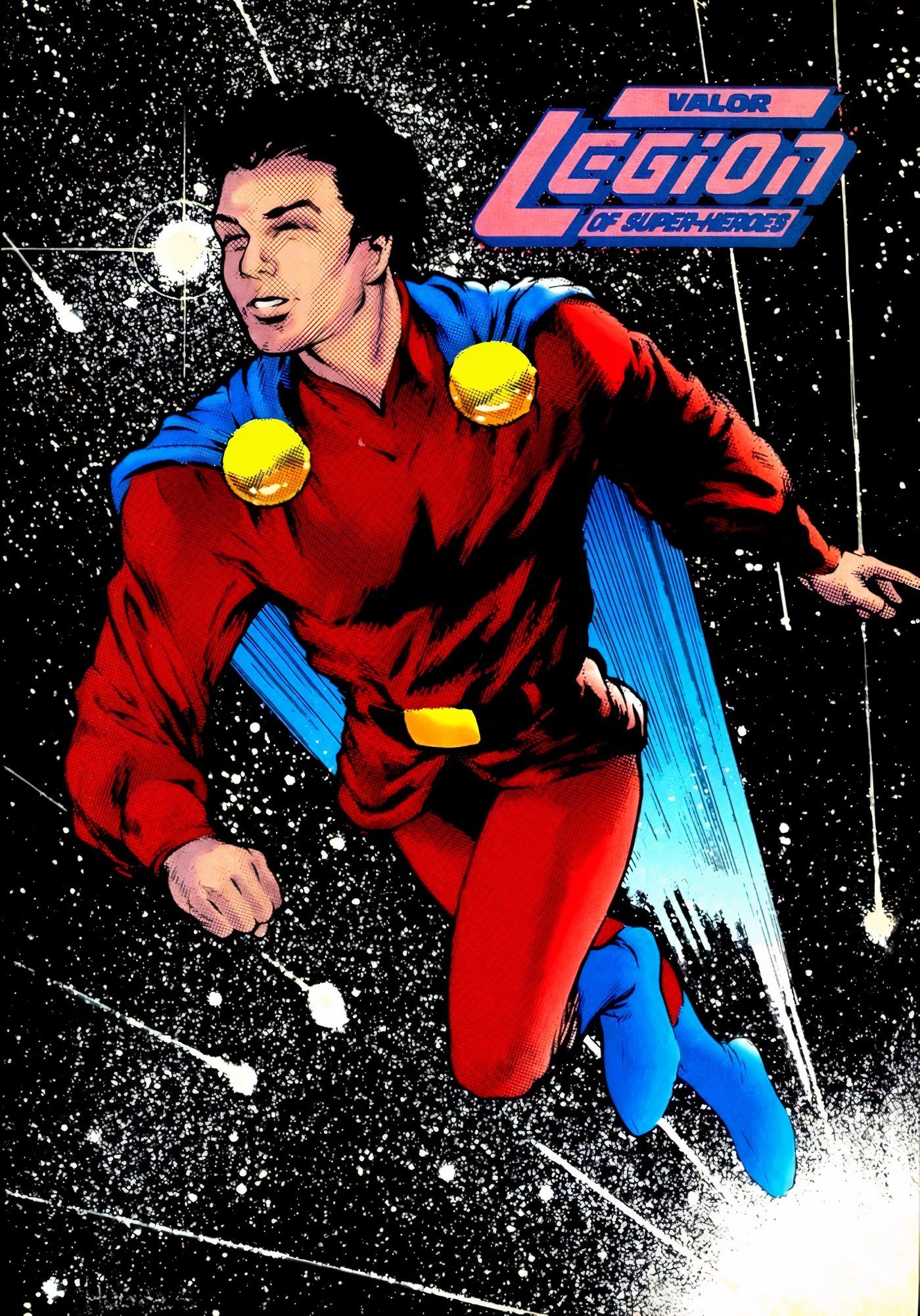 Mon-El Flying Through Space