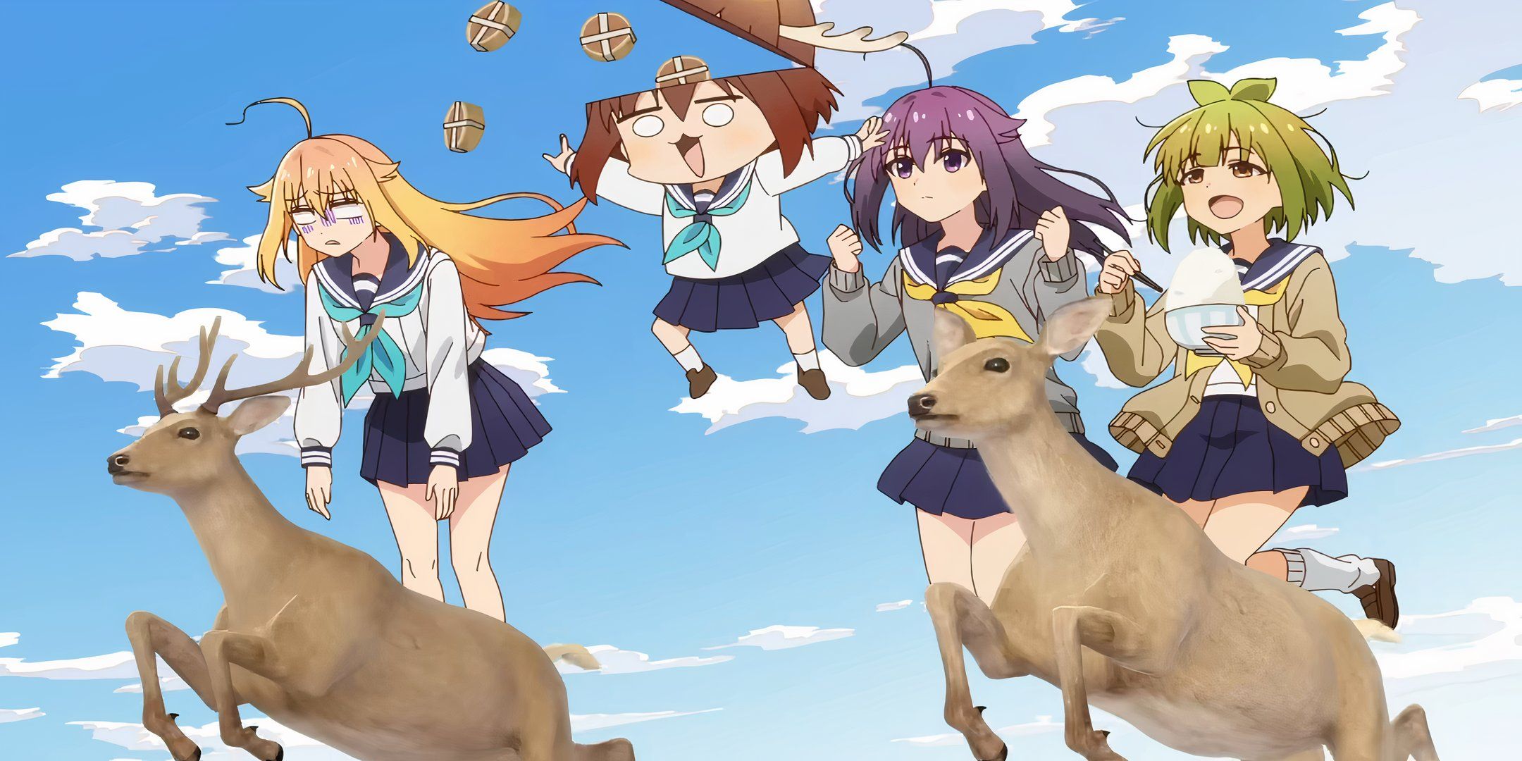 The Deer Club doing a parody of the iconic Kirara Jump