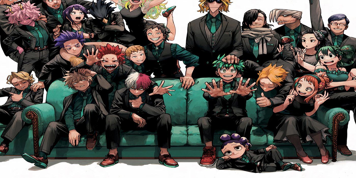 Color page celebrating My Hero Academia&rsquo;s tenth anniversary