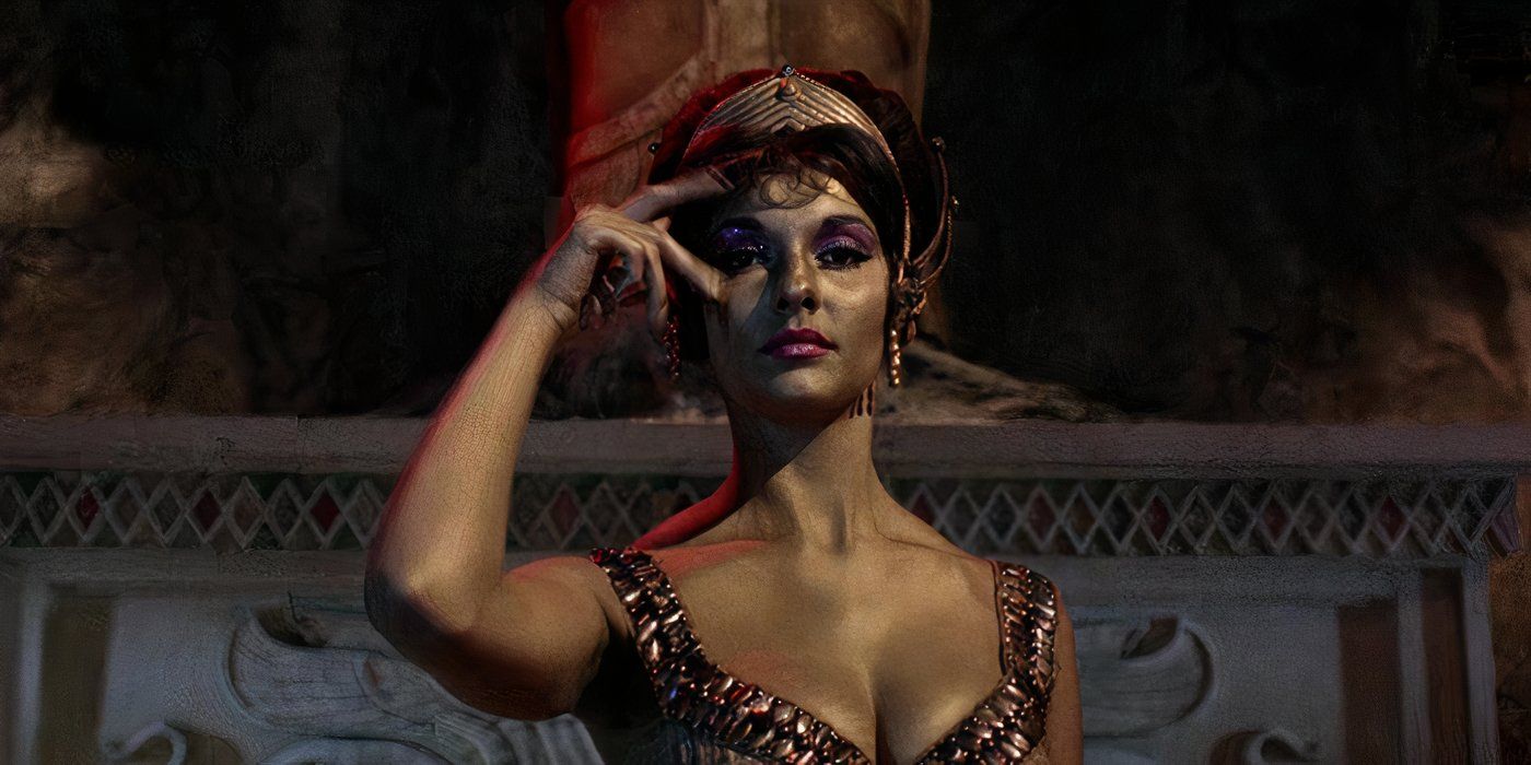 Nancy Kovack in full Medea regalia in Jason and the Argonauts