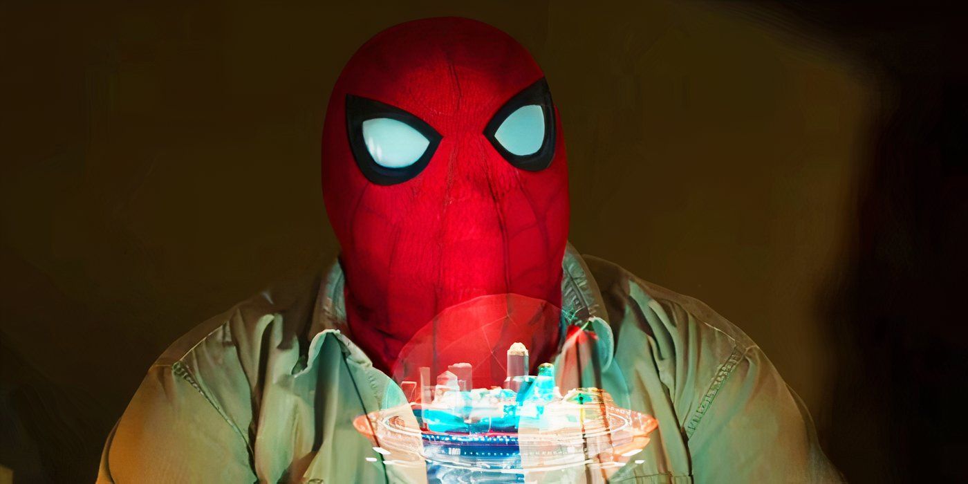 Ned Leeds com máscara do Homem-Aranha em Spider-Man Homecoming