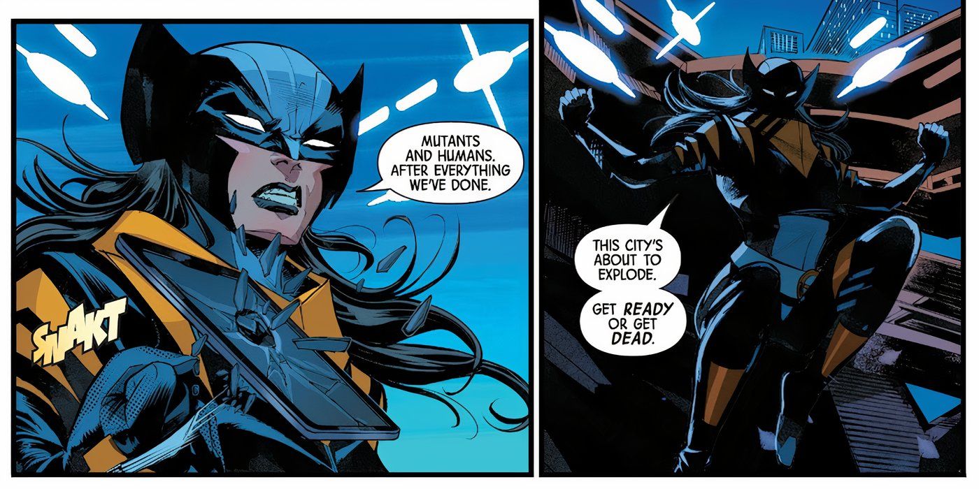 NYX # 1 Laura Wolverine quebrando telefone Kamala