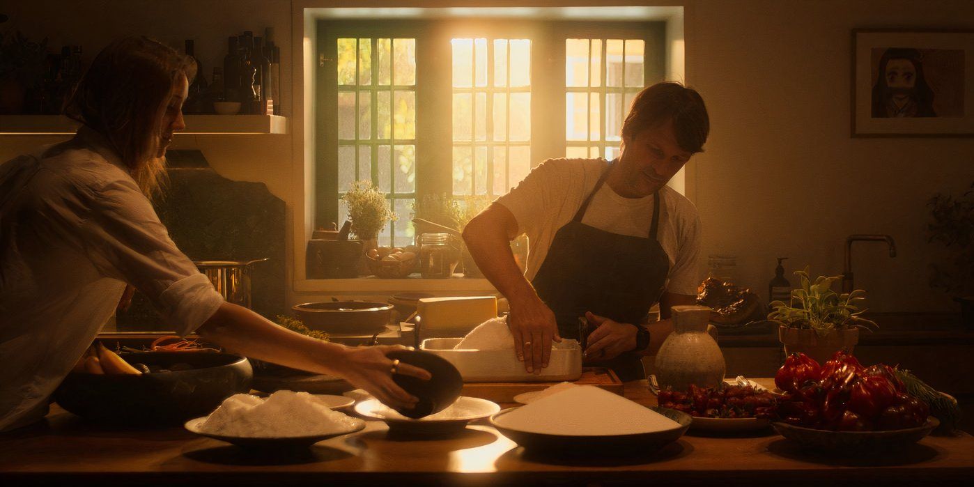 Rene Redzepi en Omnivore en una cocina rodeada de sal y poniendo sal en una olla grande