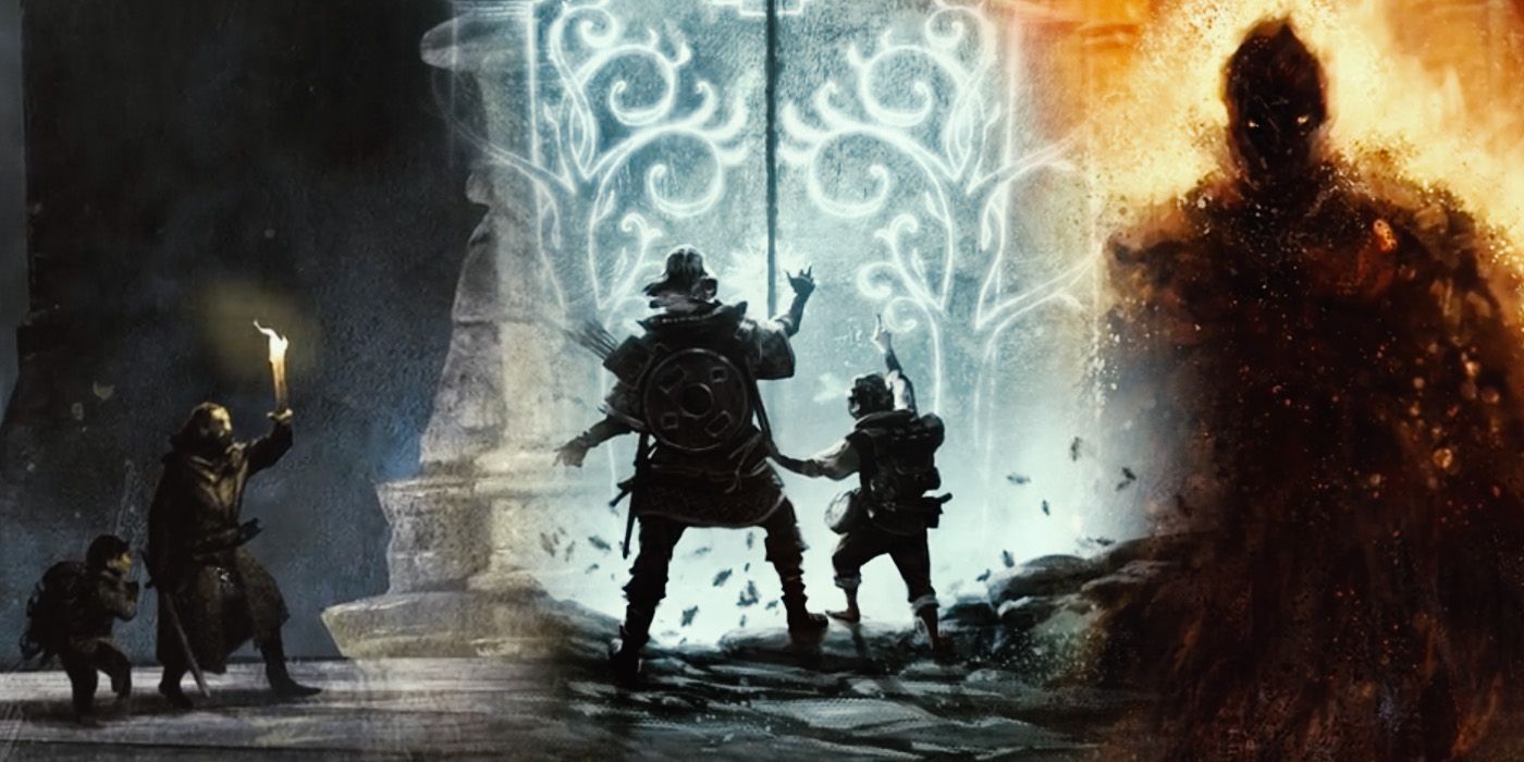 Image of the Fellowship in The One Ring RPG Moria book cover.