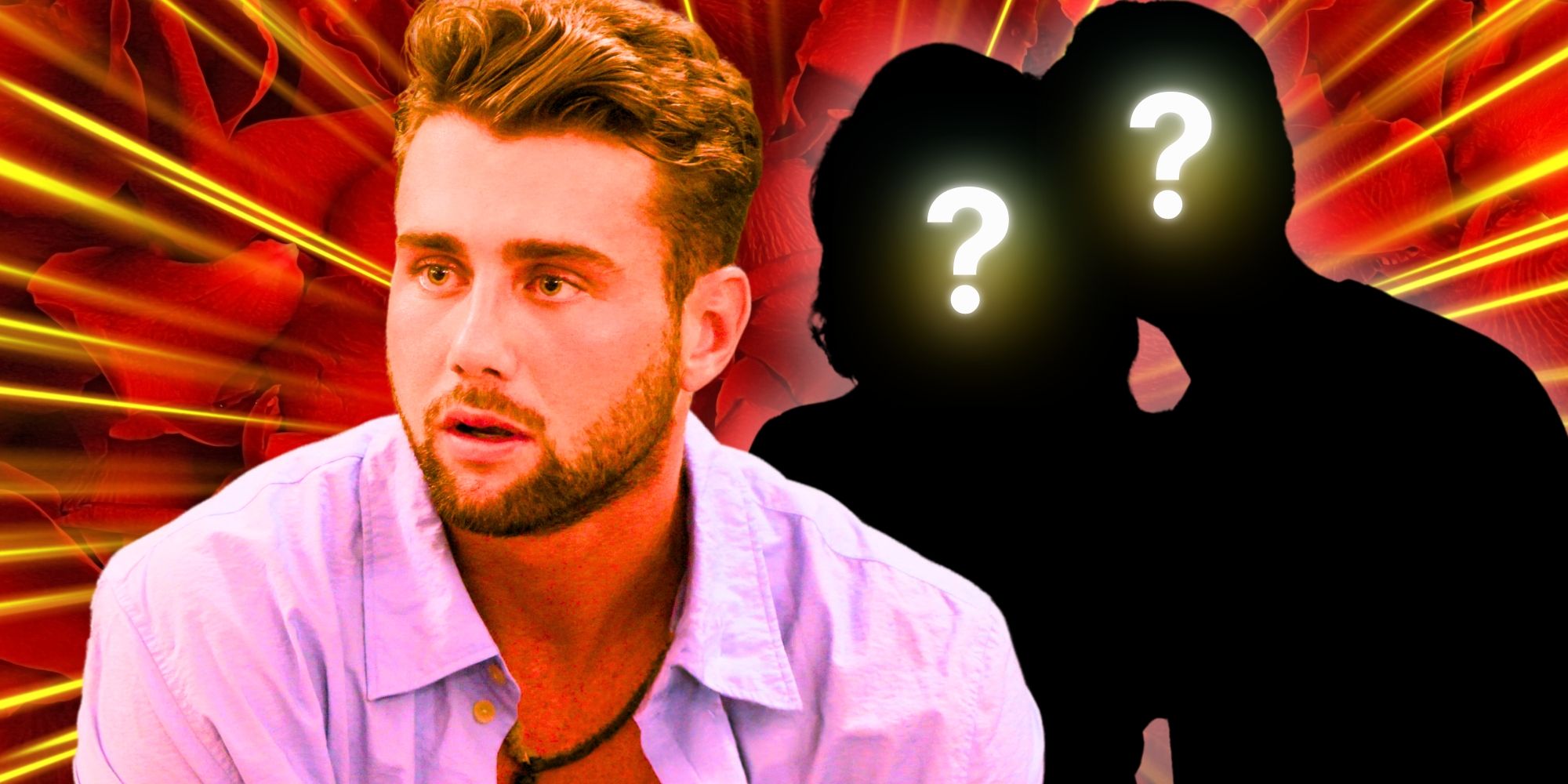 Perfect Match&rsquo;s Harry Jowsey looks stunned, next to a mystery couple.