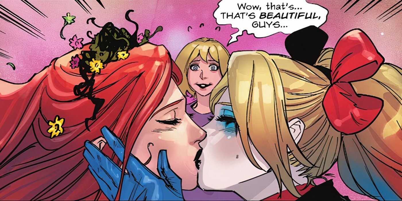 Poison Ivy #24 Harley e Ivy se beijando