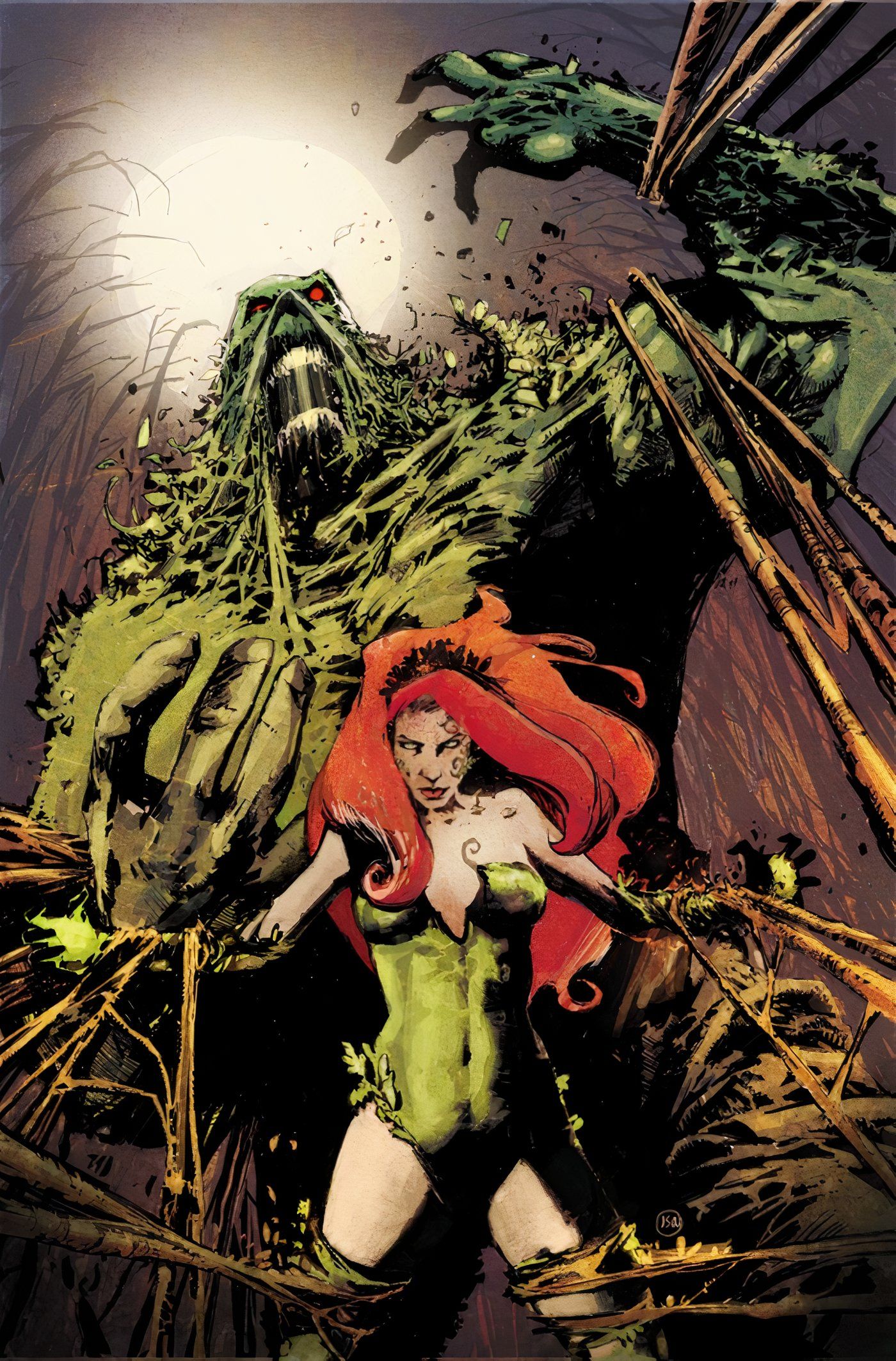 الغطاء الرئيسي لـ Poison Ivy Swamp Thing Feral Trees #1