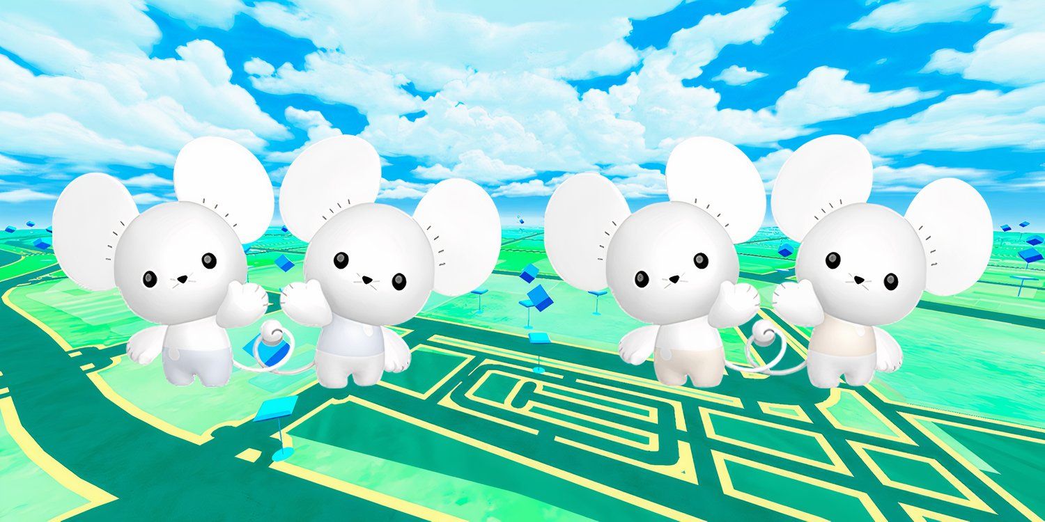 Tandemaus regular e Tandemaus brilhante aparecendo no mapa do Pokémon GO