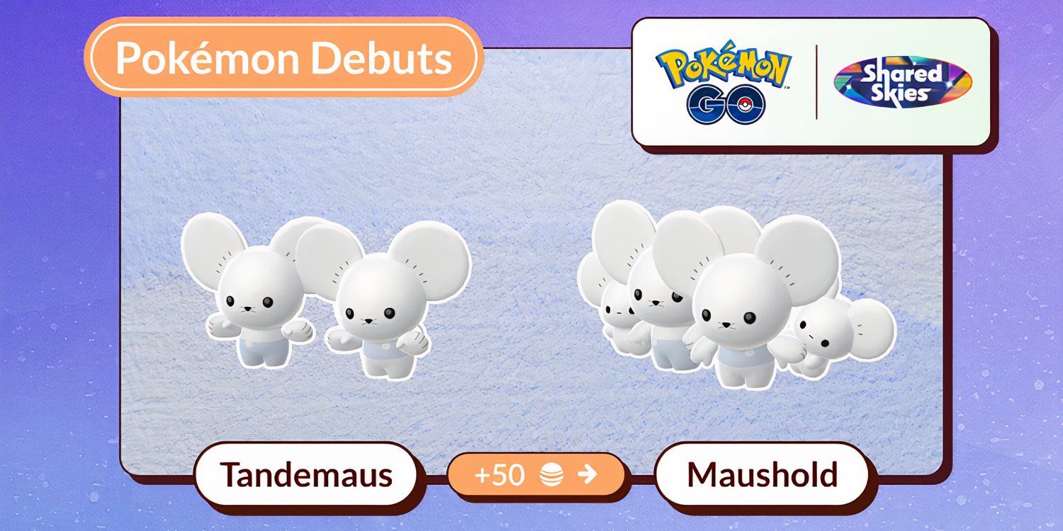 Tandemaus e sua evolução Maushold em Pokémon GO