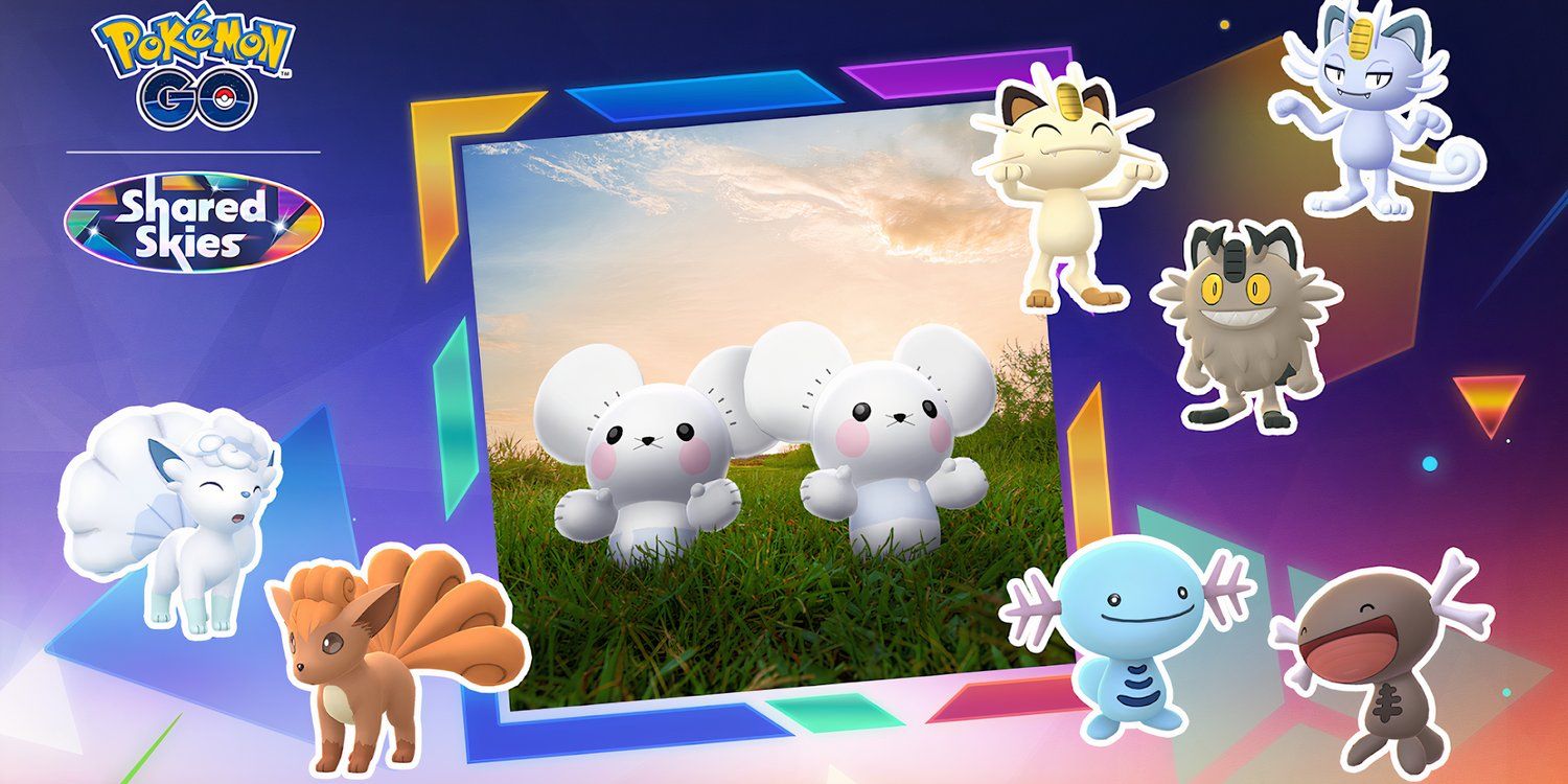 Tandemaus aparecendo ao lado de outros Pokémon como Vulpix e Wooper em Pokémon GO