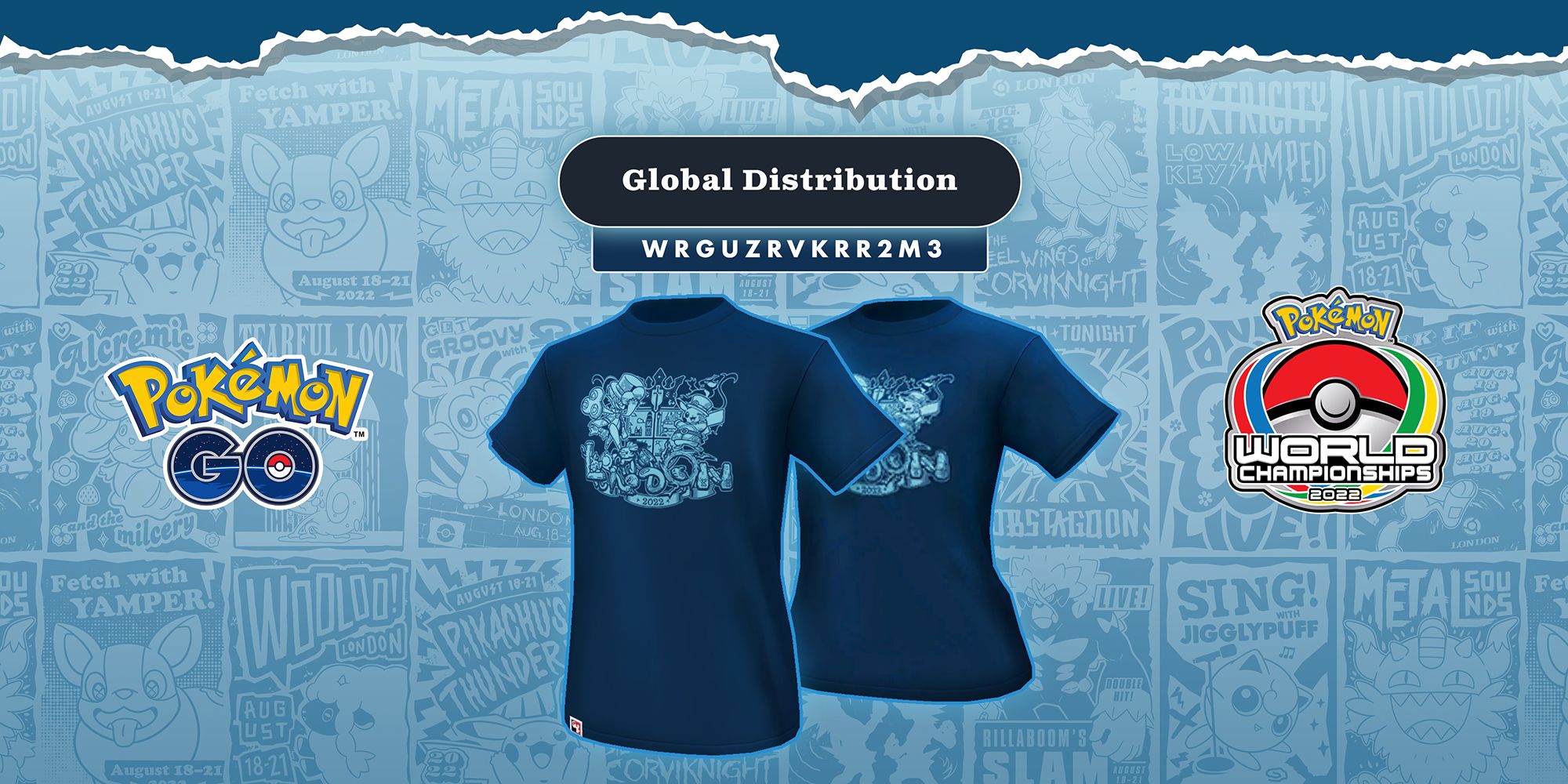 Camiseta Avatar do Campeonato Pokémon Worlds 2022 que você podia reivindicar anteriormente no Pokémon GO