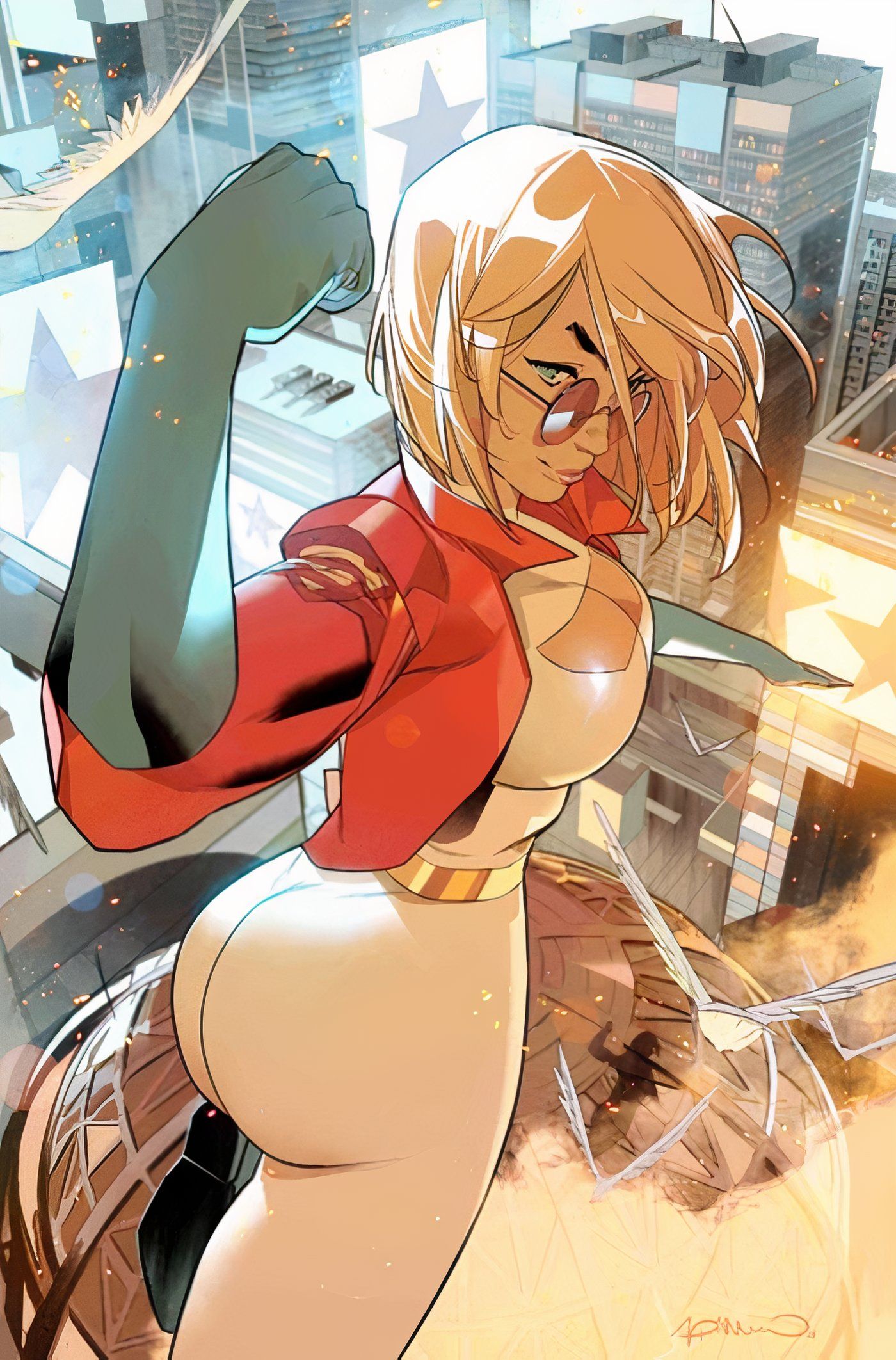 Portada variante de Power Girl n.° 14