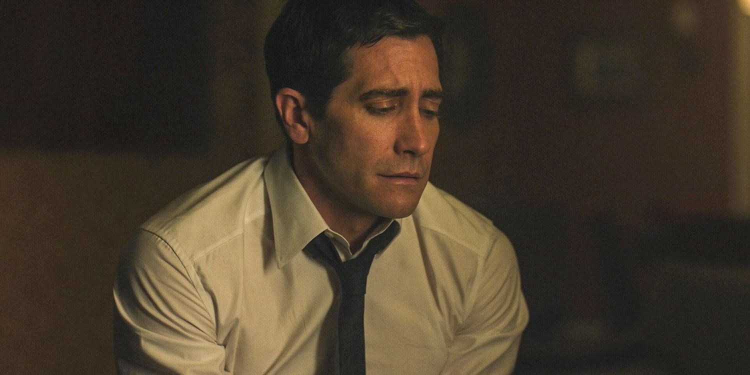 Rusty (Jake Gyllenhaal) looking thoughtful and worried in Presumed Innocent season 1 episode 6