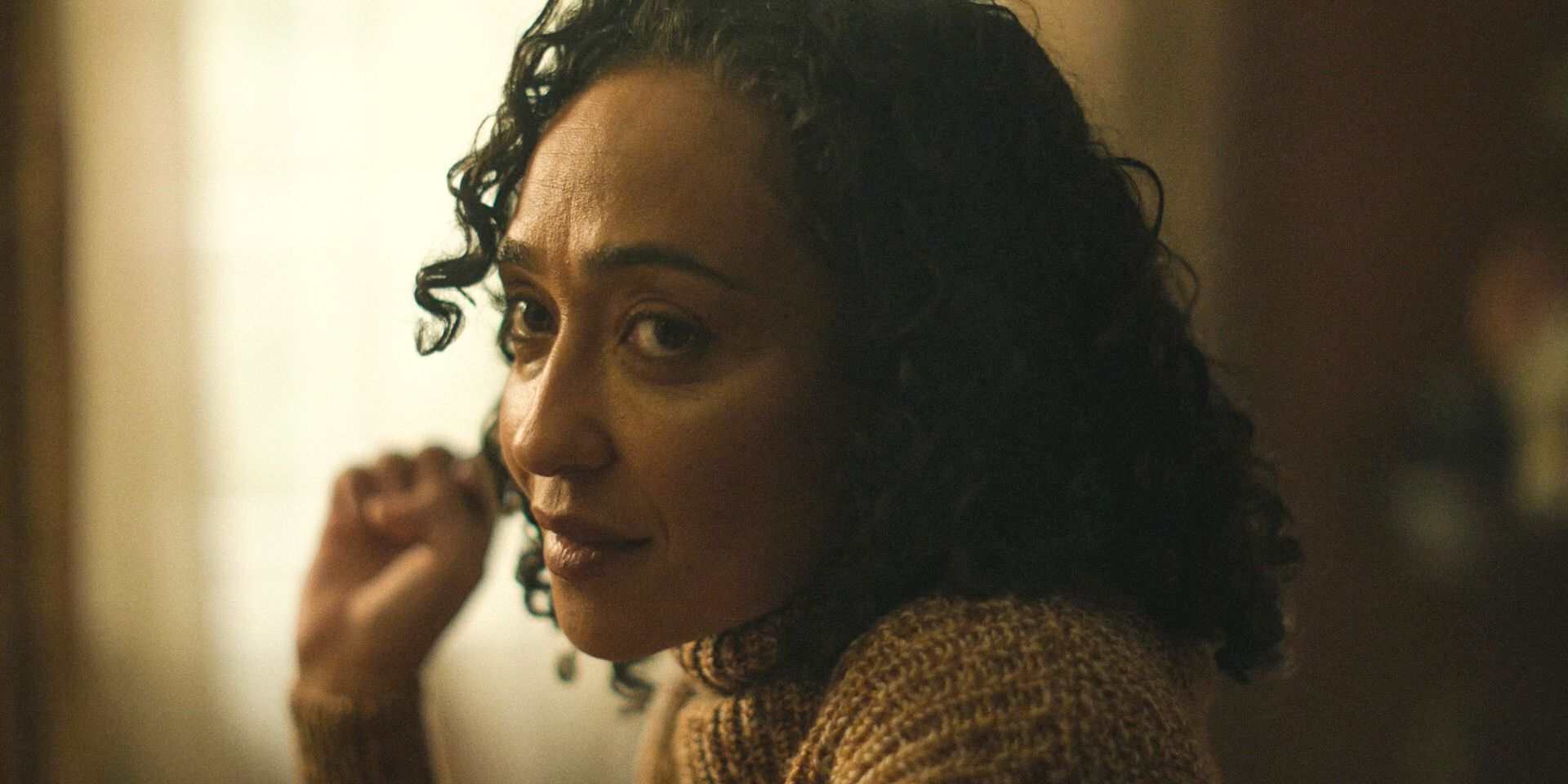 Barbara Sabich (Ruth Negga) smiling peacefully in Presumed Innocent Season 1 Episode 8