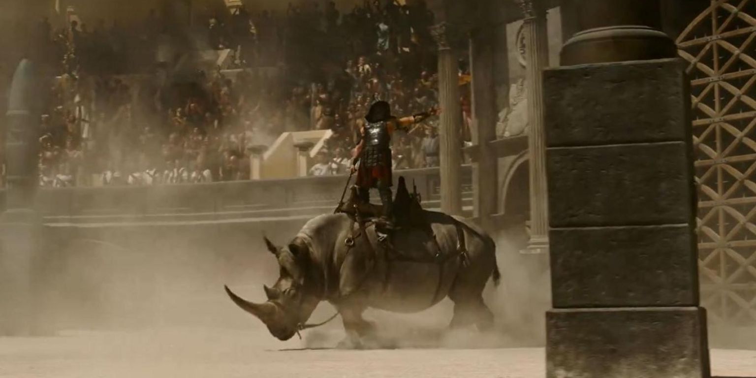Rhino in Gladiator 2 trailer