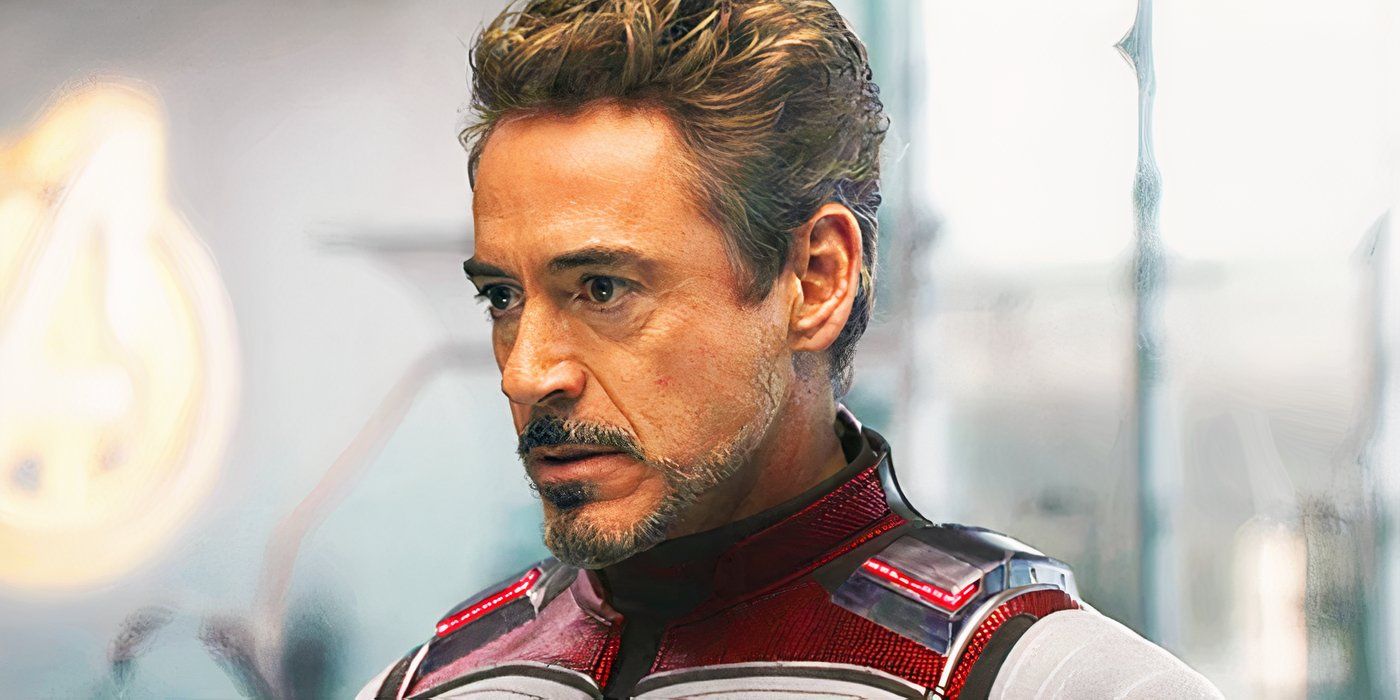 Robert Downey Jr.'s Tony Stark in the time travel suit in Avengers Endgame