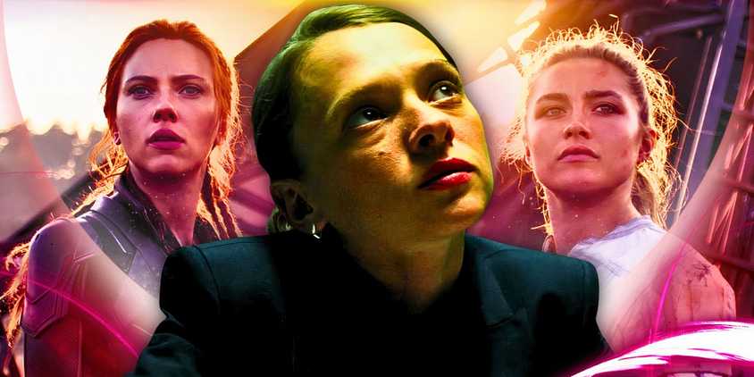 Ruth Bat-Seraph, Natasha Romanoff and Yelena Belova as Black Widows in the MCU