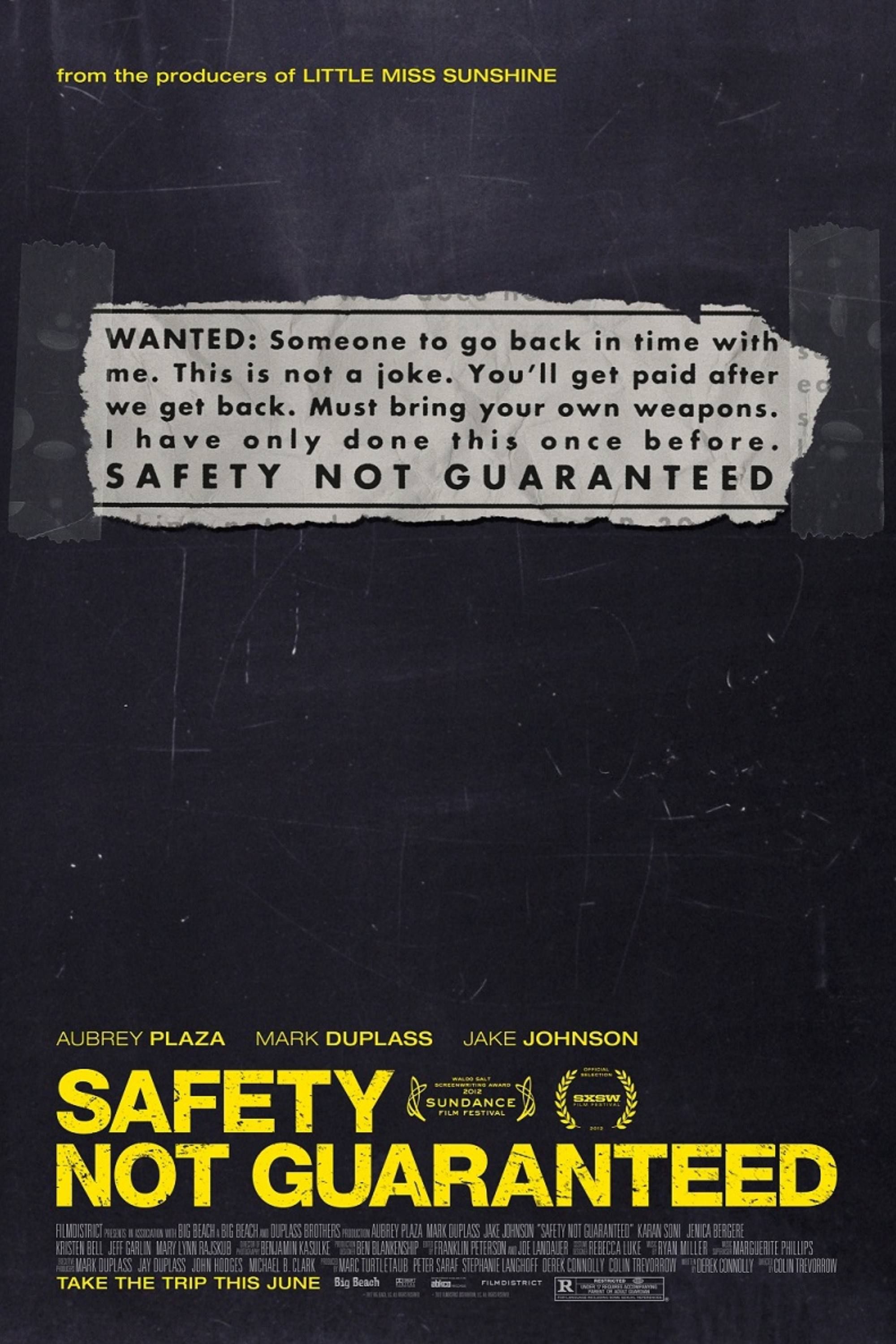 Safety Not Guaranteed - Poster