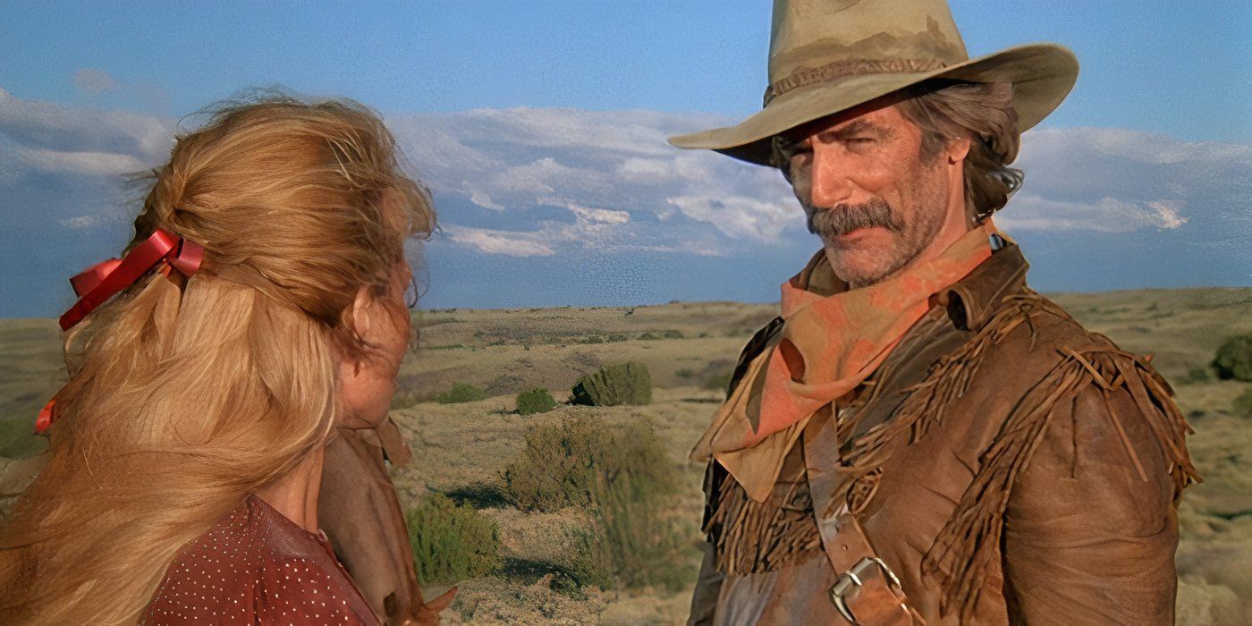 Sam Elliott con expresión seria en la película para televisión 