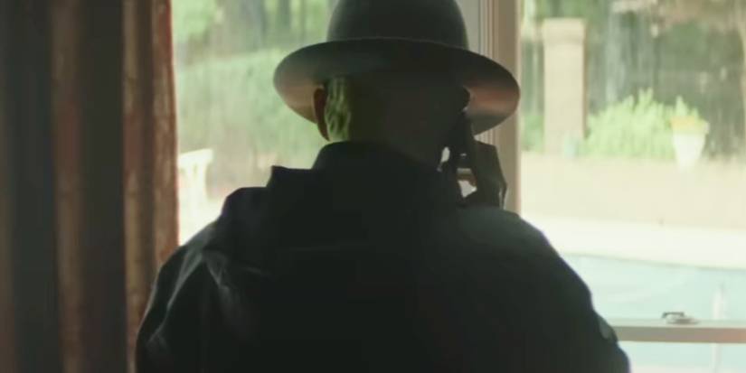 Samuel Sterns a.k.a The Leader takes a phone call in MCU Brave New World