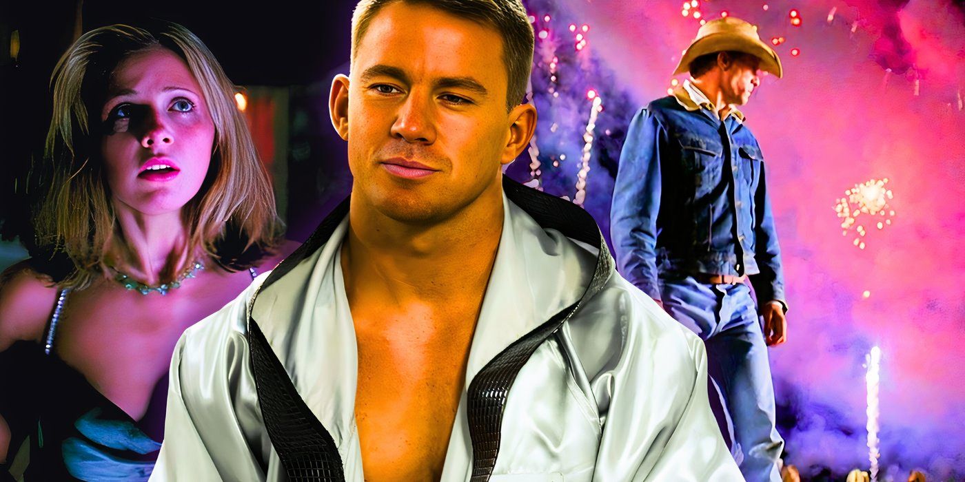 Sarah Michelle Gellar looks scared in I Know What You Did Last Summer, Channing Tatum looks smug in Magic Mike XXL and Heath Ledger is illuminated by fireworks in Brokeback Mountain
