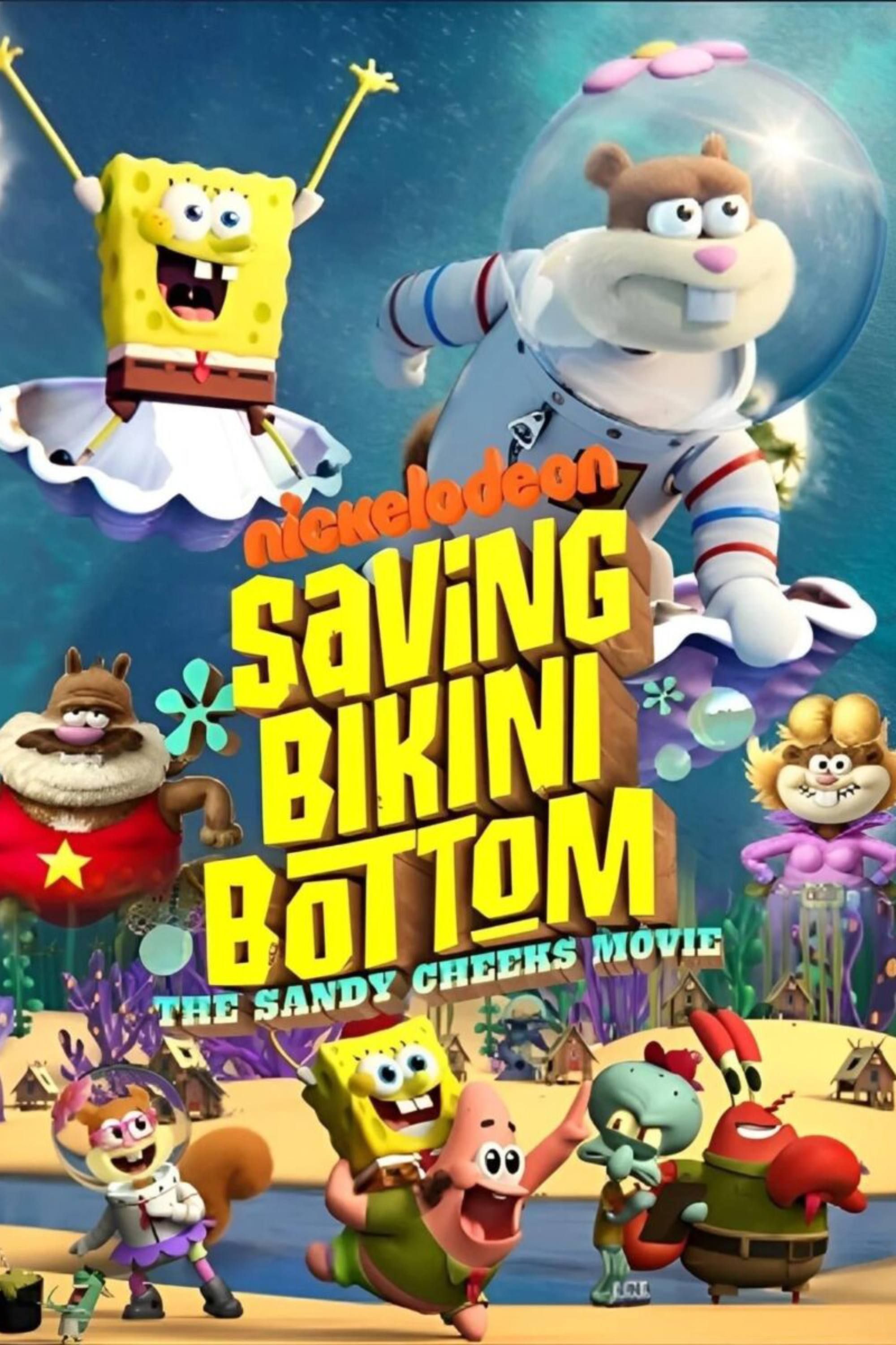 Salvando Fondo de Bikini_ Película Sandy Cheeks - Póster