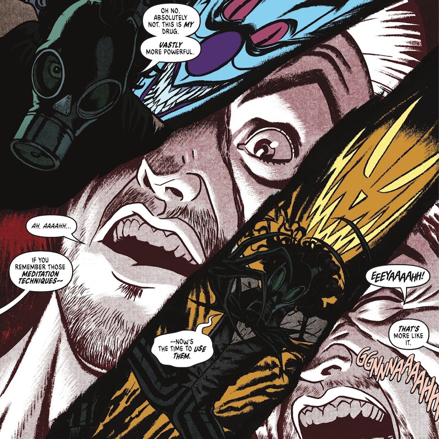 Quadrinhos: Bruce Wayne testemunha um Espantalho aterrorizante durante uma viagem.