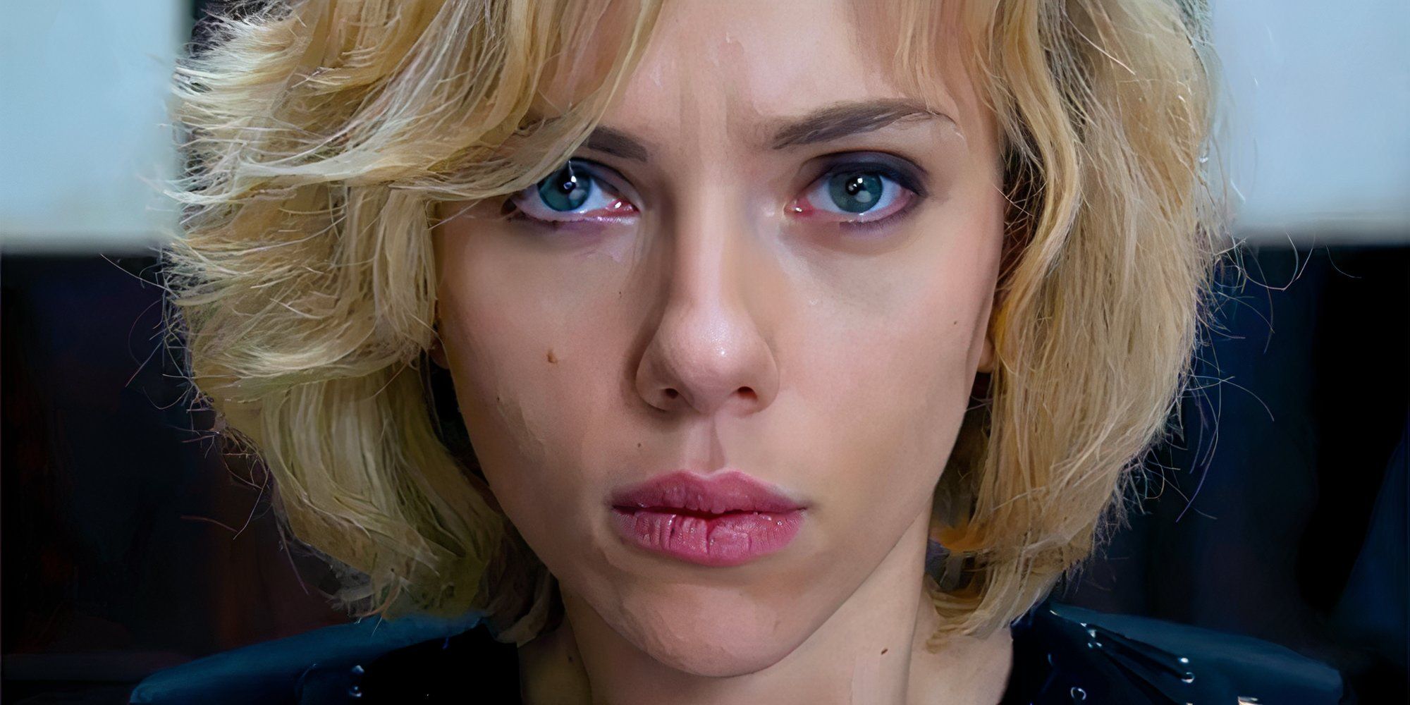 Nahaufnahme von Scarlett Johansson als Lucy