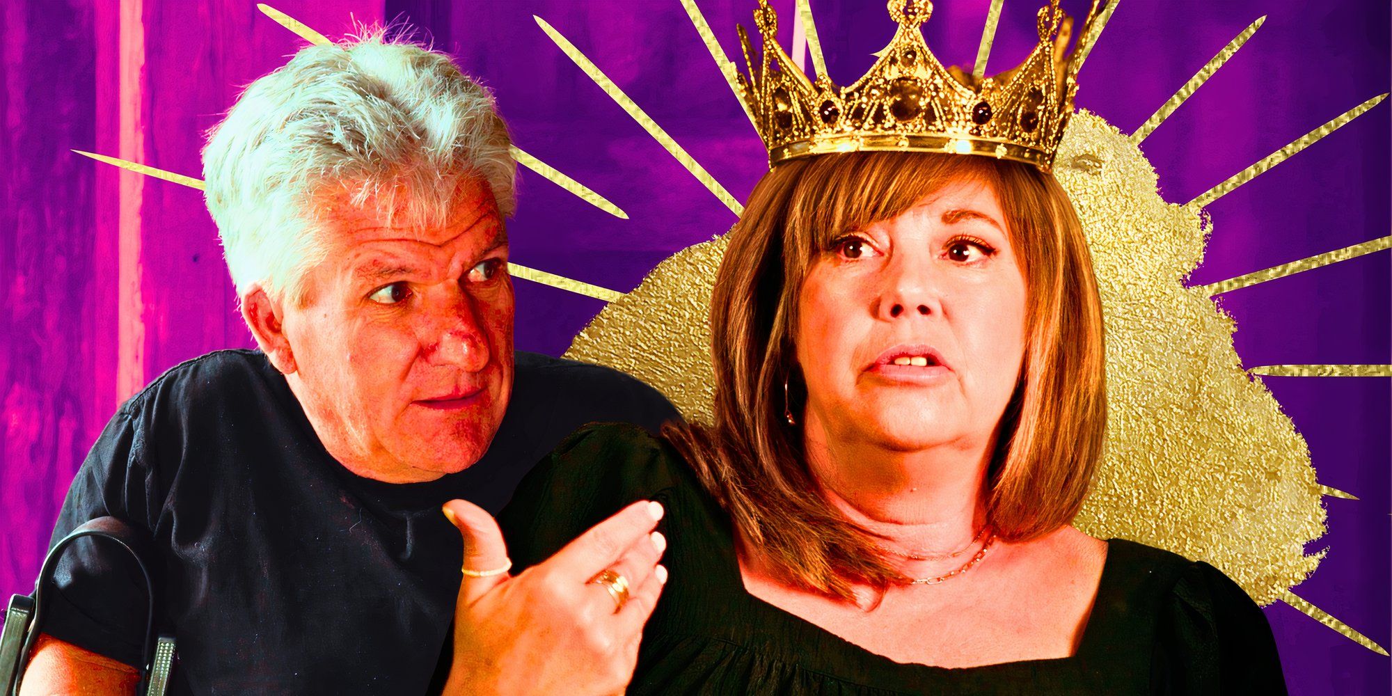 image of Caryn wearing a crown with matt