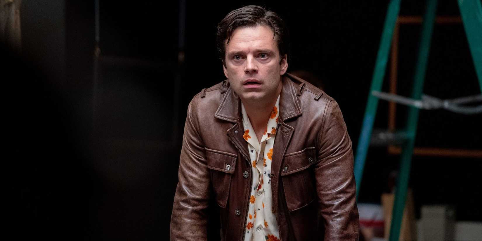 Sebastian Stan looking upset in A Different Man