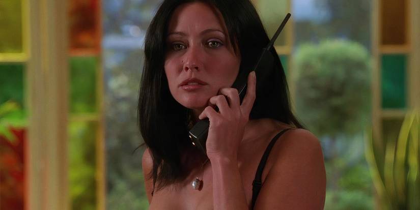 Shannen Doherty on the Phone in Charmed