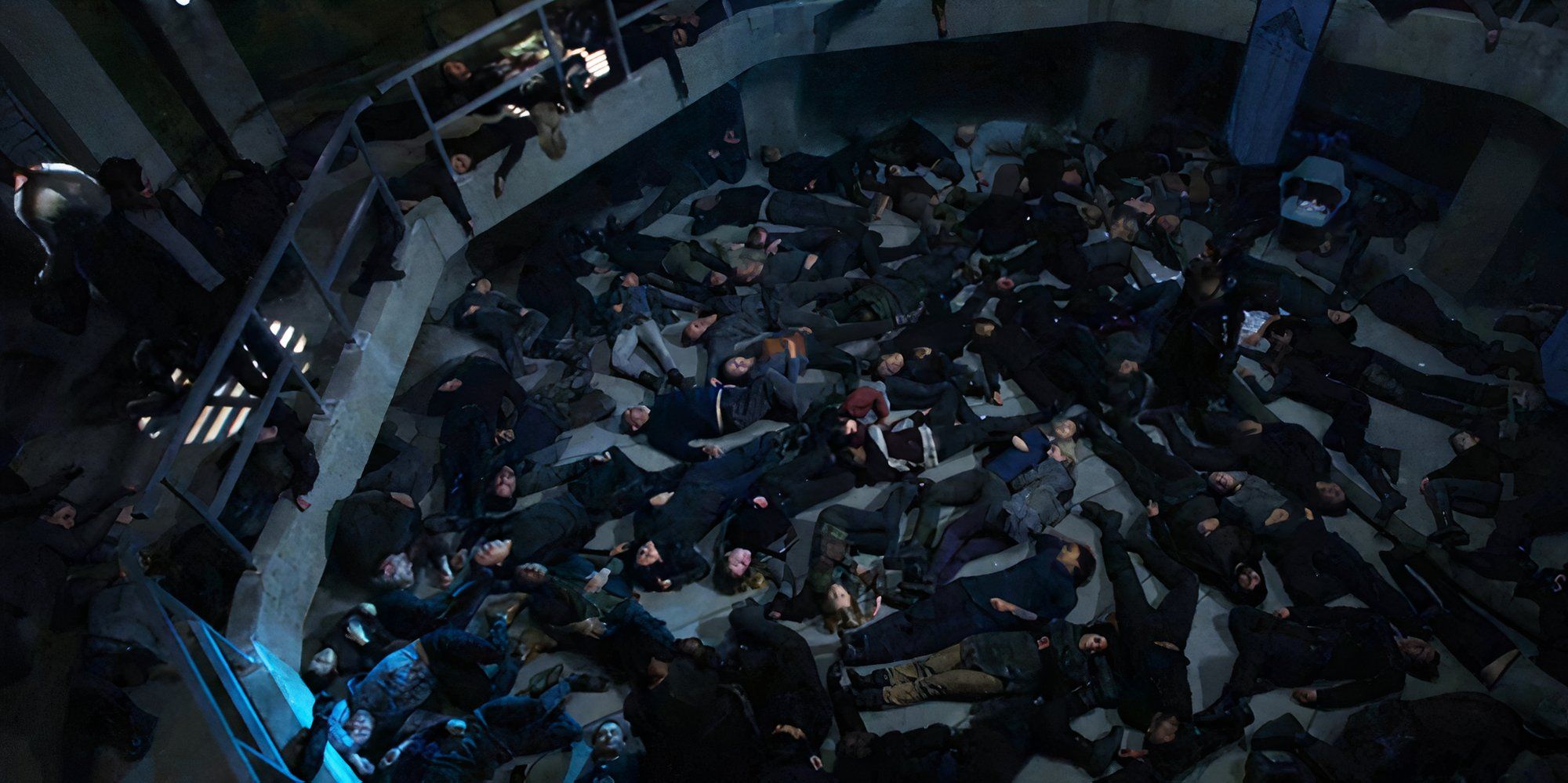 Skaikru members unconscious in the bunker in The 100