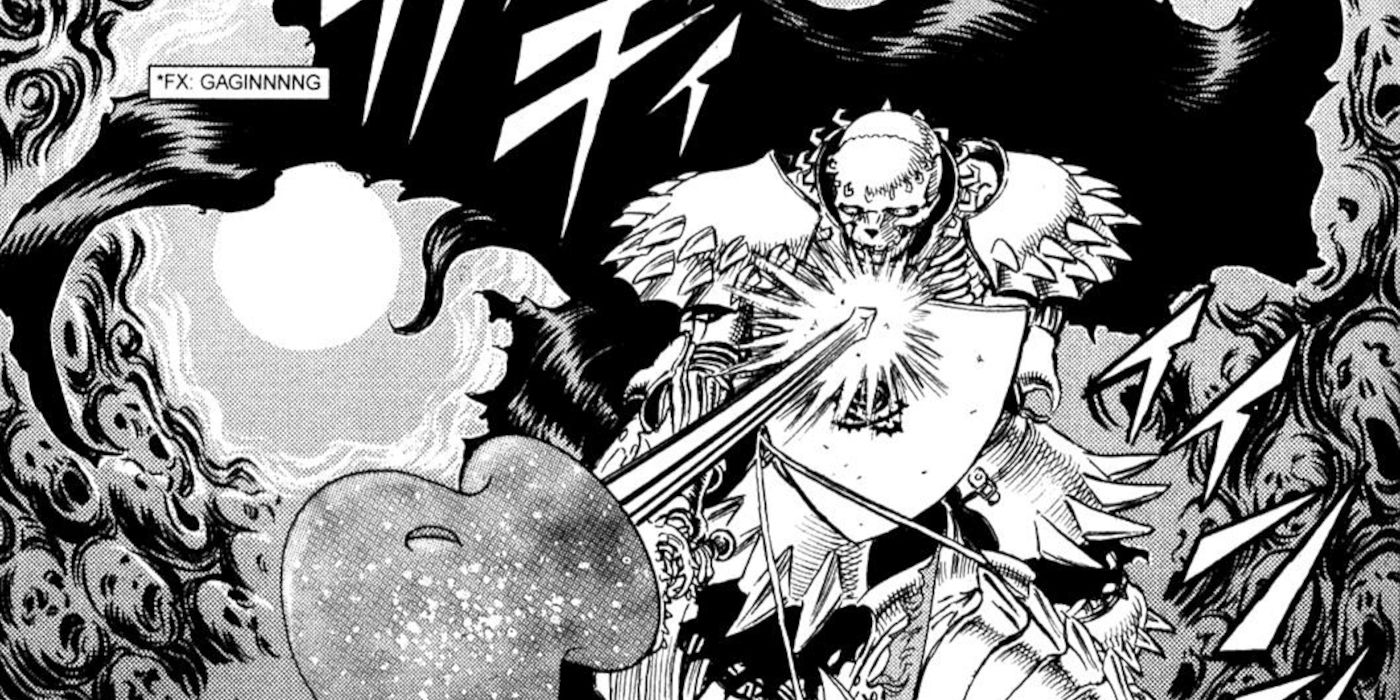 Skull Knight trying to attack Void in the Eclipse