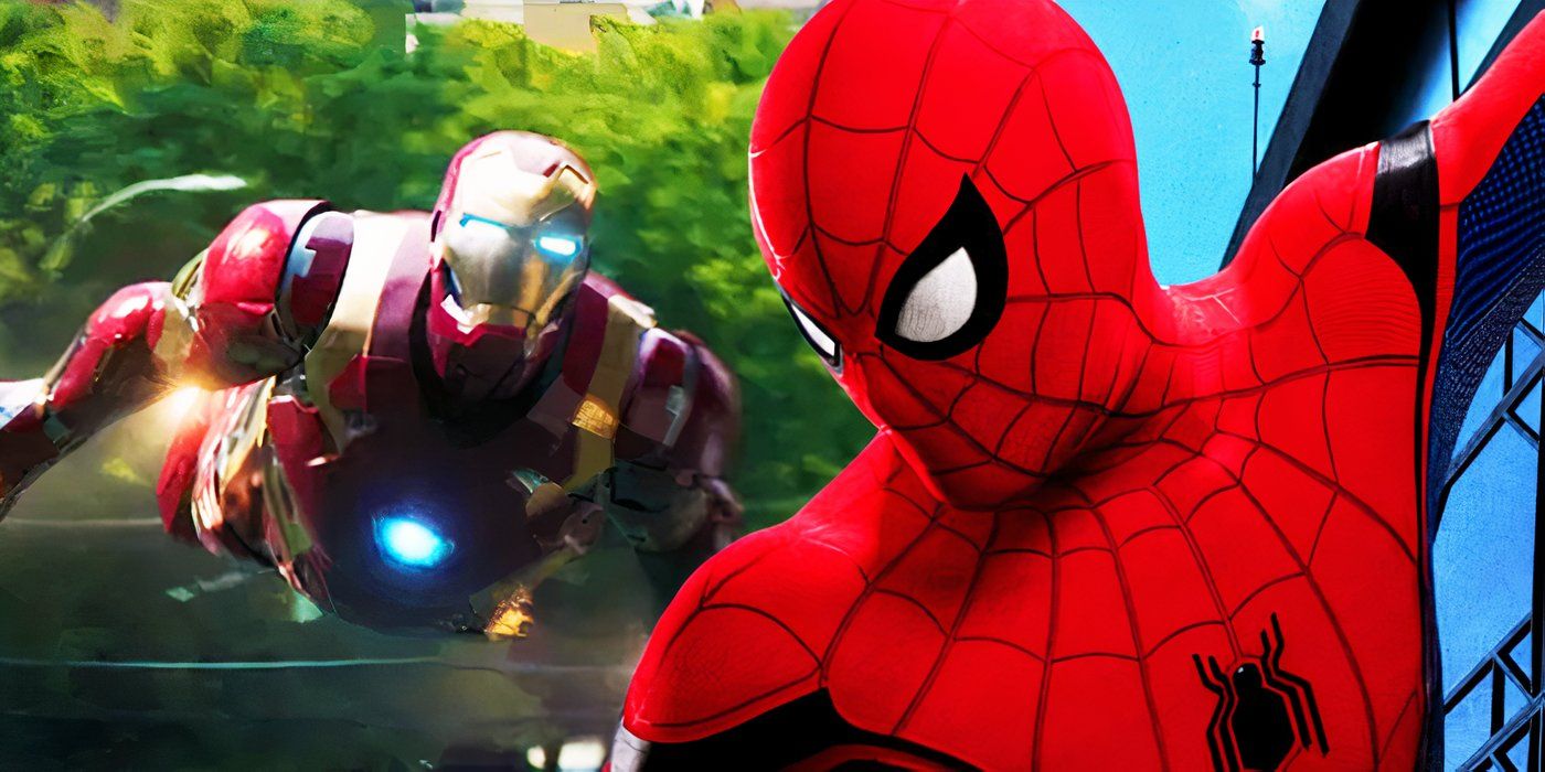 Spider-Man and Iron Man in Spider-Man Homecoming