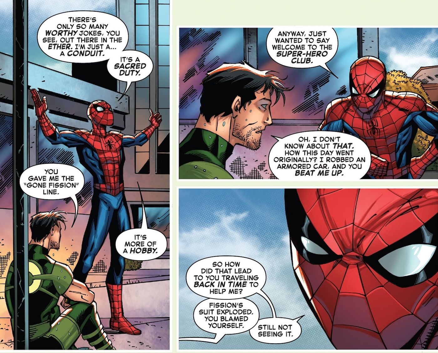 Spider-Man habla con Overtime sobre la broma