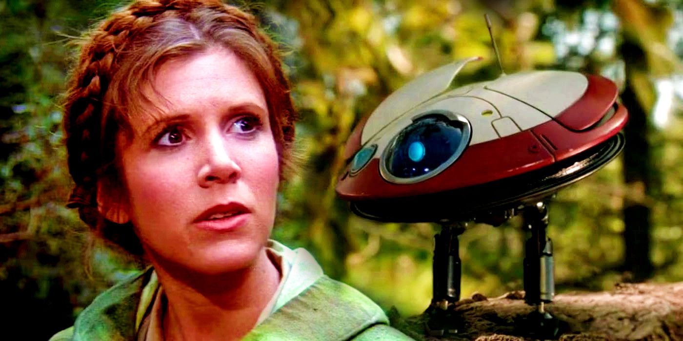 Princess Leia in Return of the Jedi and the Lola droid in Obi-Wan Kenobi