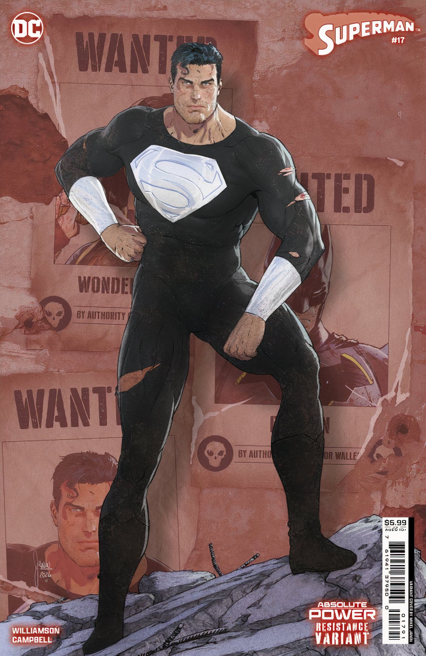 Superman #17 black Superman suit cover fvariant
