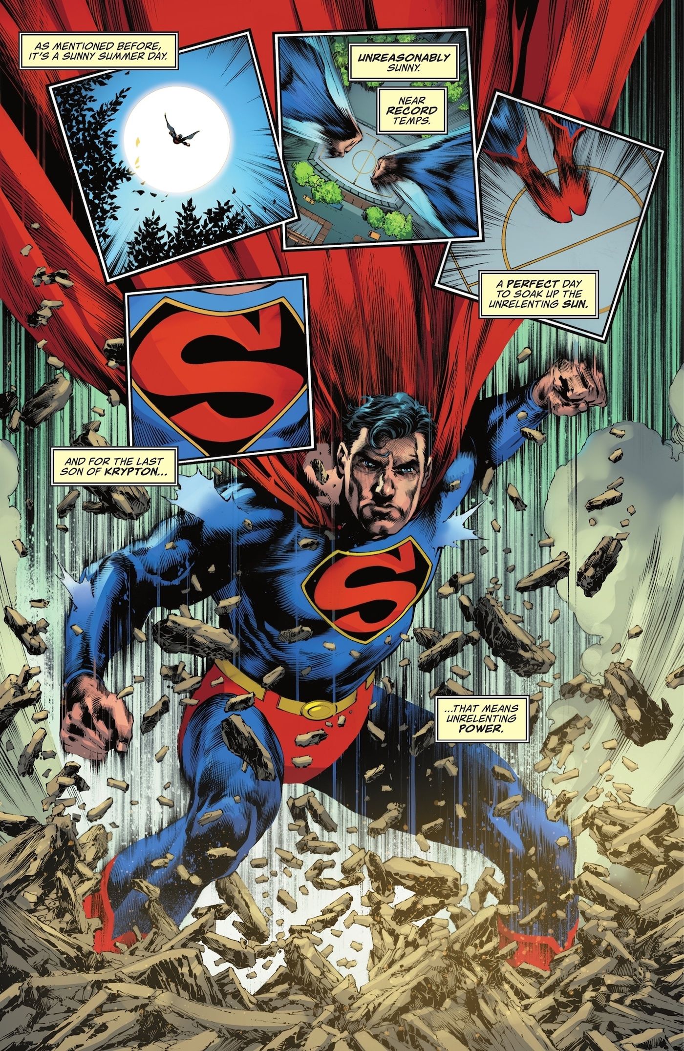 Superman chega em sua fantasia de Fleischer em Action Comics 1067