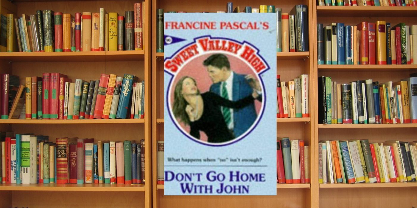 Sweet Valley High Don't Go Home With John Capa com fundo de estante