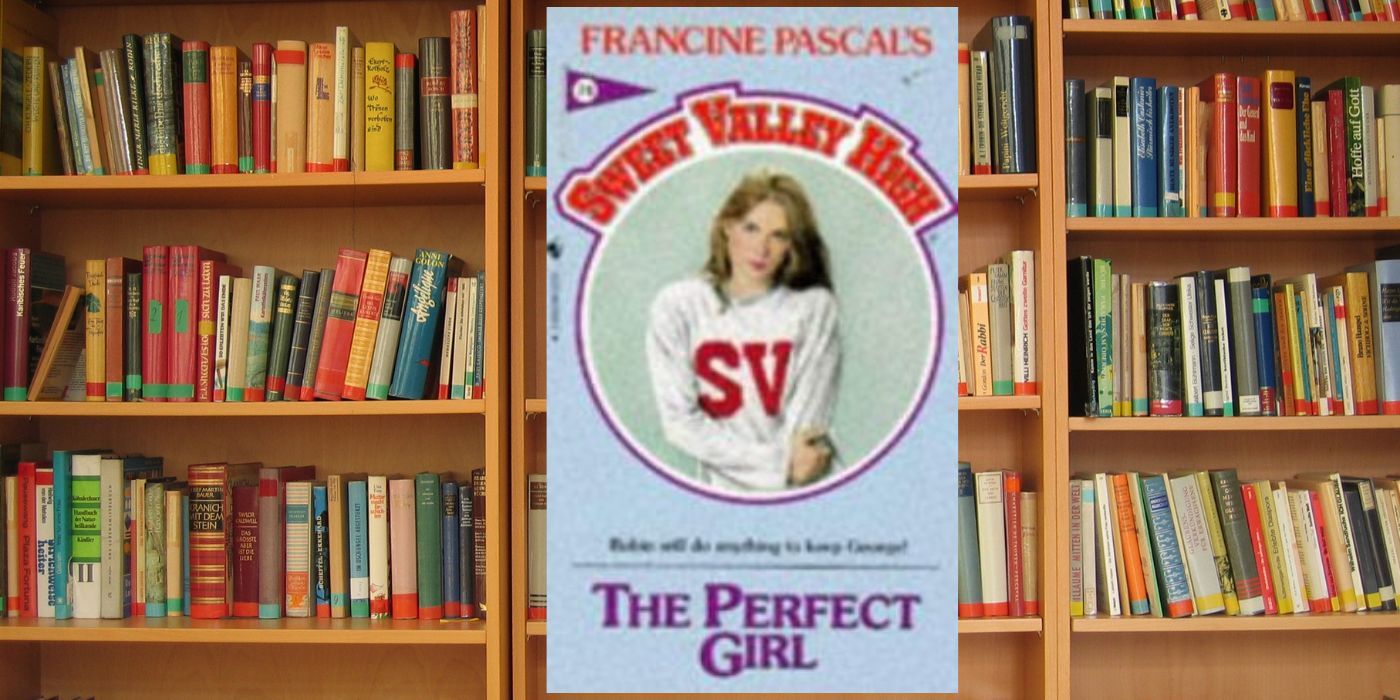 Capa de Sweet Valley High The Perfect Girl contra fundo de estante