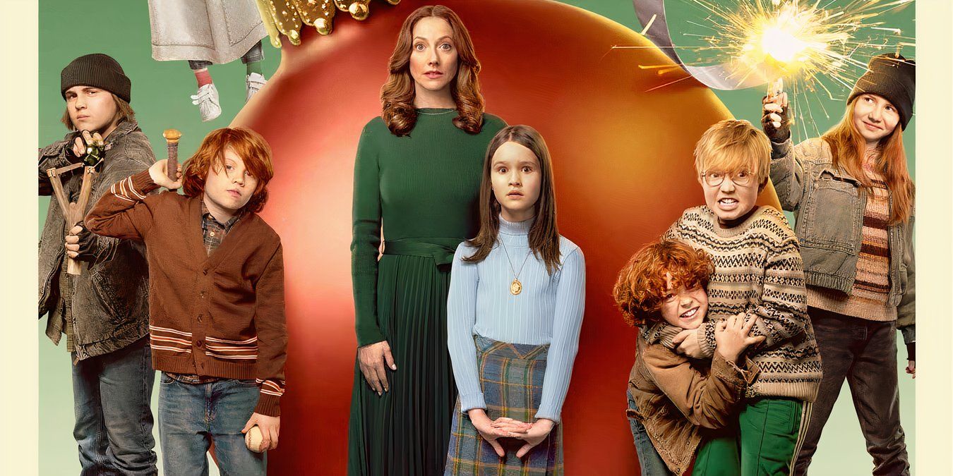 The Best Christmas Pageant Ever 2024 ScreenRant   The Best Christmas Pageant Ever Movie Poster Cropped Showing Judy Greer And The Cast In Front Of An Ornament 