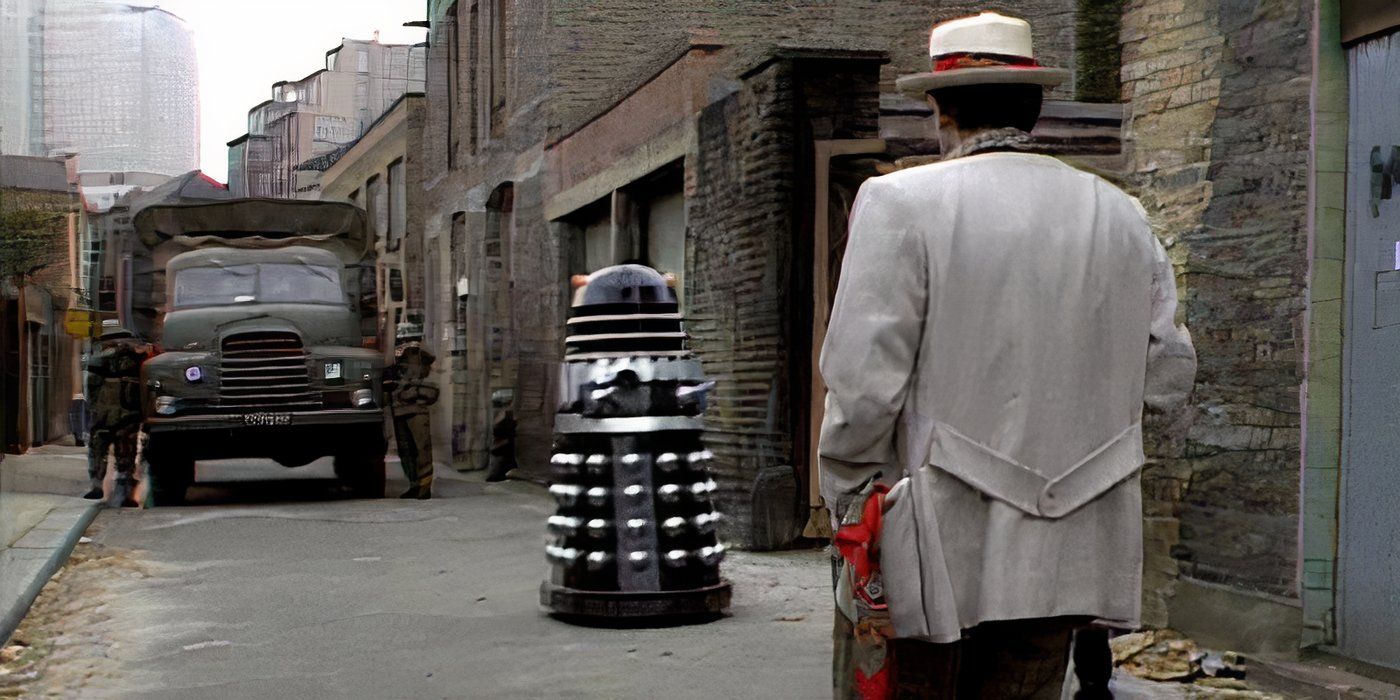 The Doctor faces a Dalek in Doctor Who