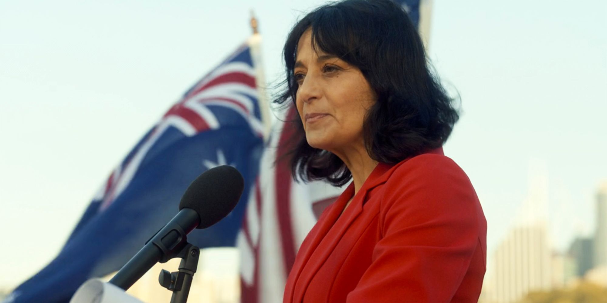 The Foreign Minster close up in NCIS Sydney