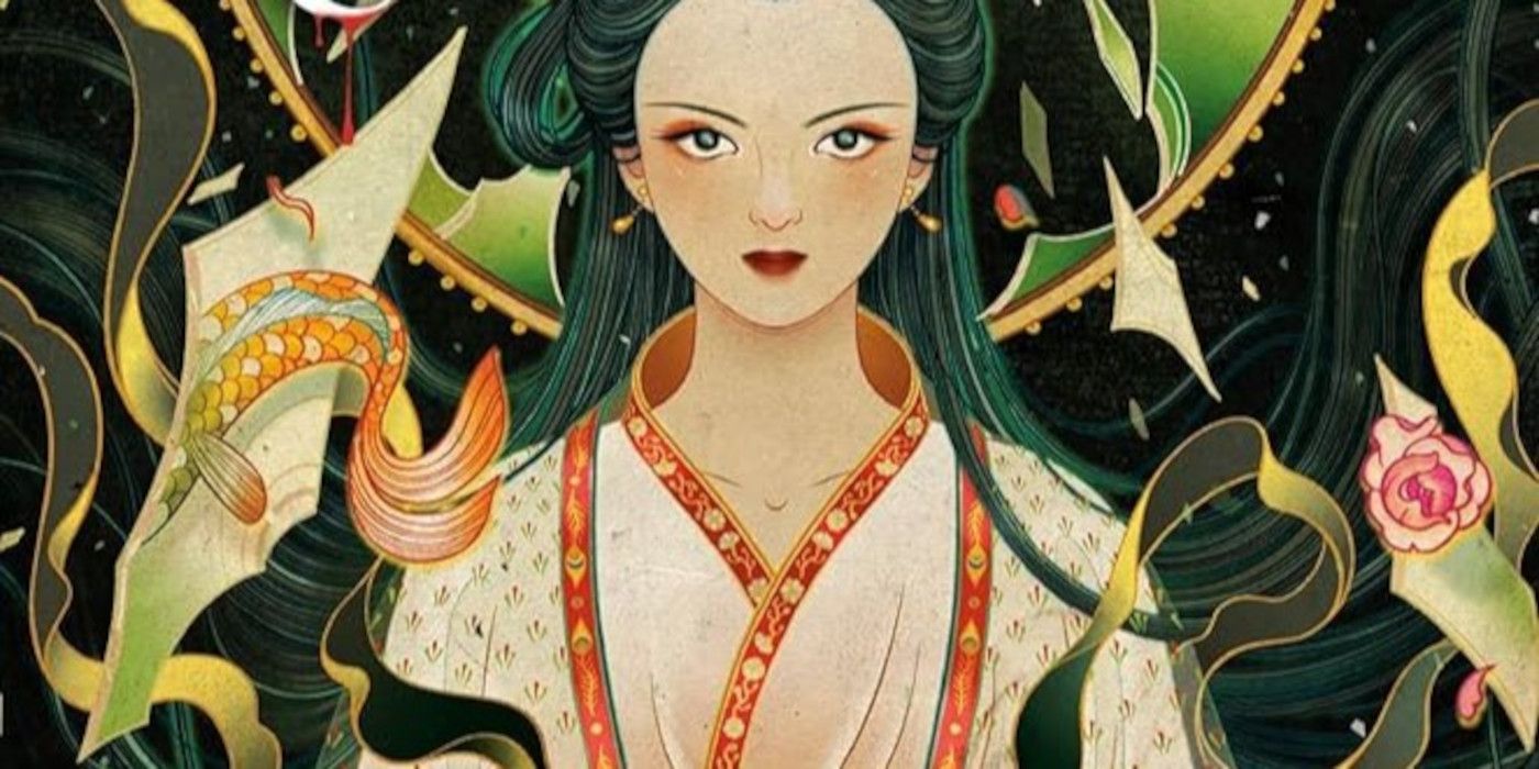 The Girl With No Reflection cover featuring a woman in a kimono surrounded by greenery