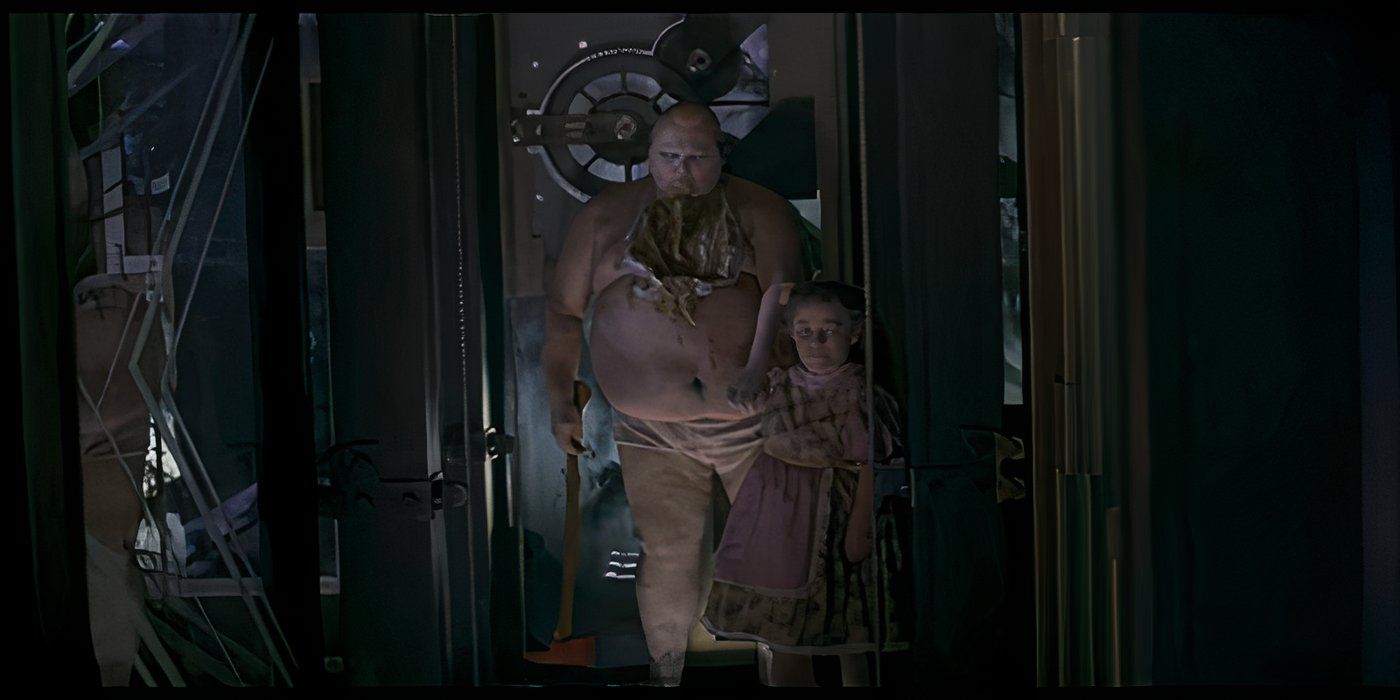 The Great Child And The Dire Mother holding hands in Thir13en Ghosts