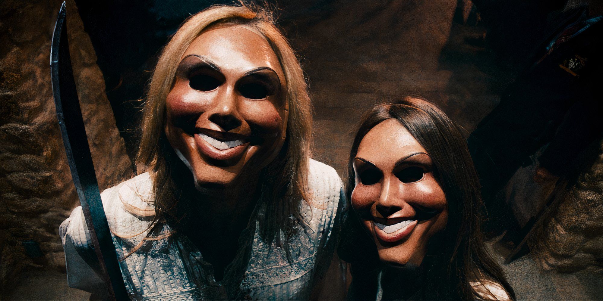 Two People Wearing Masks in The Purge