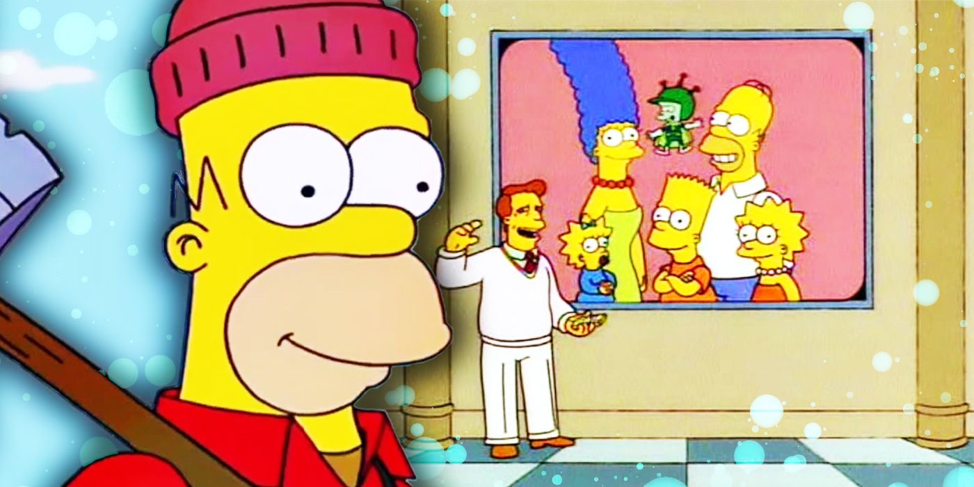 The Simpsons Collage Showing Homer and His Family